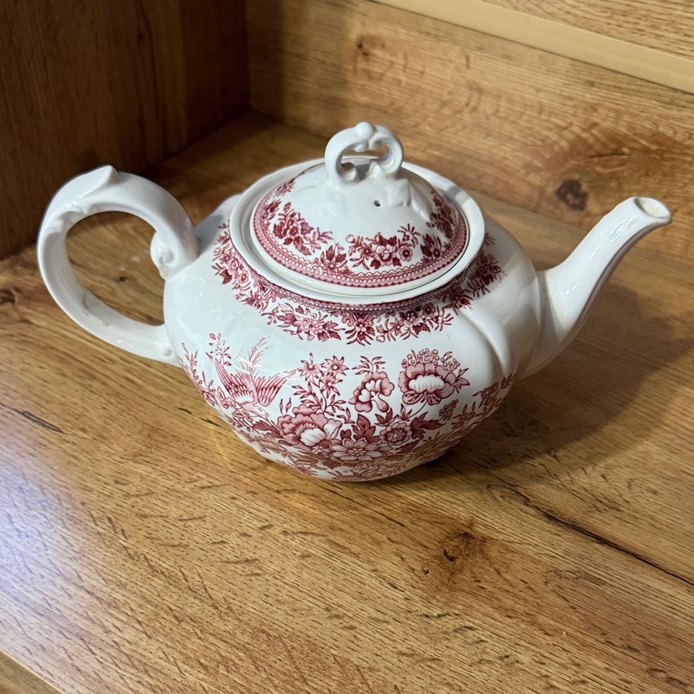 Vintage Floral Ceramic Teapot